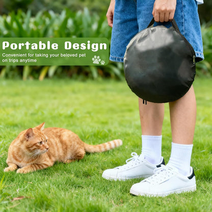 Large Outdoor Cat Enclosure Pop-Up Tent, Portable 3-in-1 Modular Pet Playpen with Zippered Mesh Windows for Indoor & Outside Use, Travel, Backyard, Park