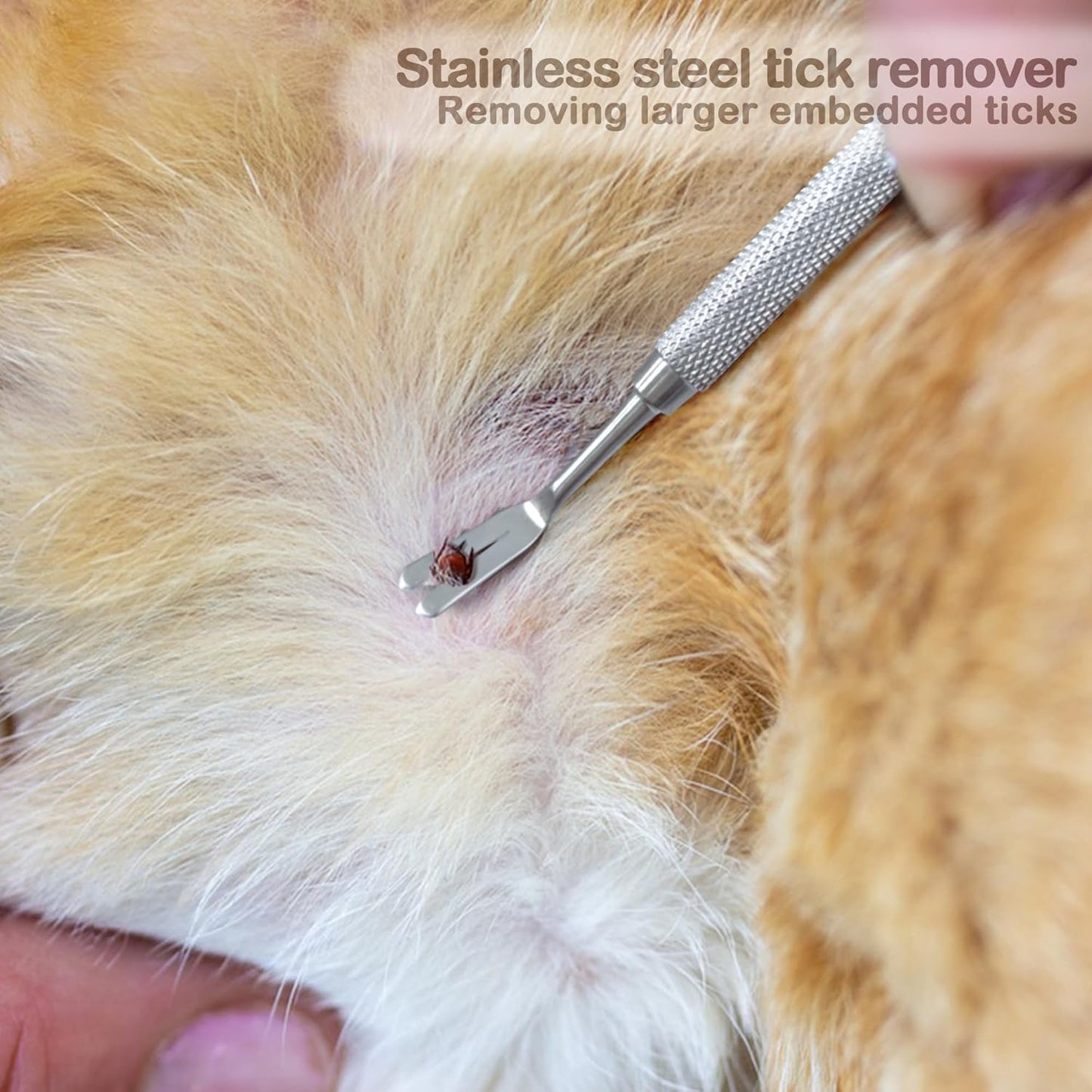 Quacc 2 PCS Tick Removal Tool Kit for Dogs Cats Humans Stainless Steel Tick Remover Tweezers with Storage Box