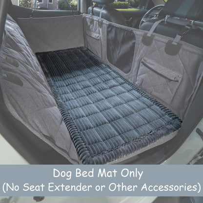 Dog Bed for Car Back Seat, Non-Slip Backseat Pet Bed Mat for Travel, Soft Dog Seat Cover Blanket Washable Couch Protector Fit for Hammock Extenders in Cars, SUVs and Trucks(54"×25" Gray)
