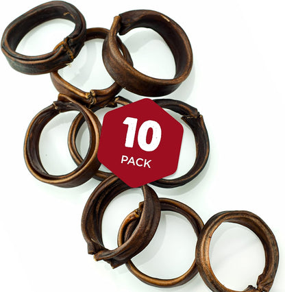 Best Bully Sticks Puppy Teething Rings - Single Ingredient Natural Collagen Puppy Chews for Teething - Bones for Small Dogs - Enrichment, Mental Stimulation, 10 Count