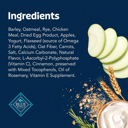 Blue Buffalo Health Bars Mini Crunchy Dog Biscuits, Oven-Baked with Natural Ingredients, Apples & Yogurt, 16-oz Bag