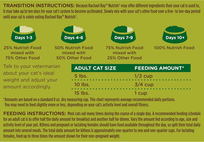 Rachael Ray Nutrish Chicken & Brown Rice 14 Pounds Dry Cat Food + Chicken Lovers Variety Pack 2.8 Ounce (Pack of 12) Wet Cat Food Bundle