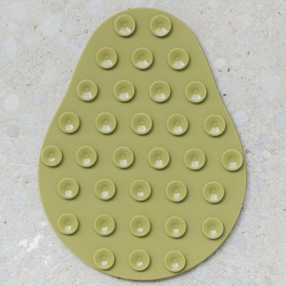 Enrichment Lick Mat: Avocado - Grooved Dog Feeding Pad, Food Grade Silicone, Spread Food Or Treats onto The Mat, Pet Soothing, Suction Back