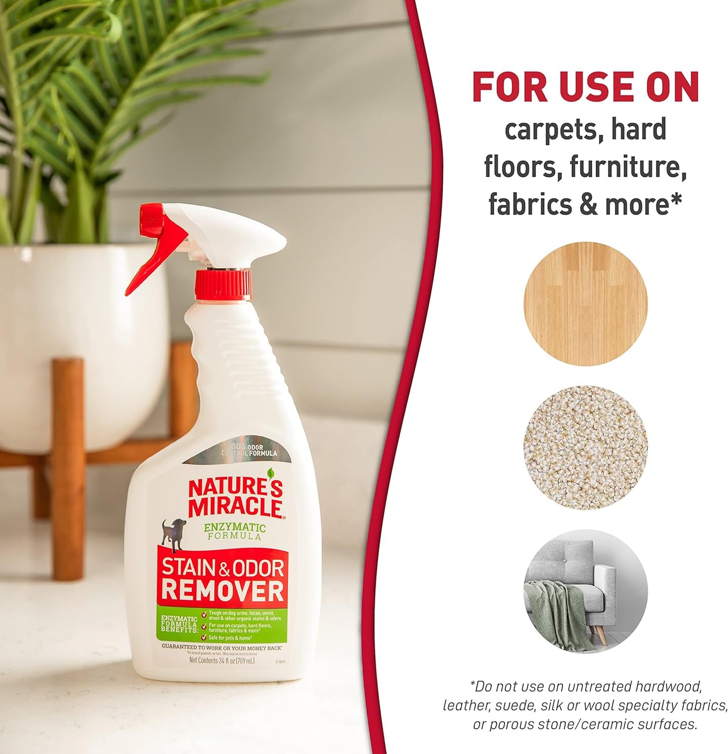 Nature's Miracle Dog Stain and Odor Remover, Everyday Mess Enzymatic Formula, 24 fl oz