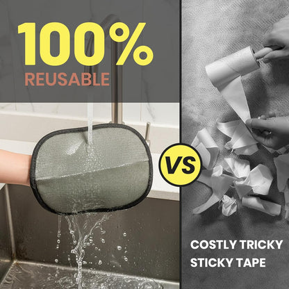 DELOMO Electrostatic Pet Hair Removal Glove: Pet Hair Mitt Glove for Cats & Dogs, Reusable Magic Brush Pet Hair Remover Glove for Couch, Carpet, Furniture, Car Seat & Clothing