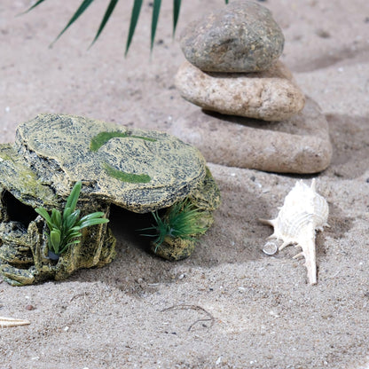 IBWell Leopard Gecko Hide Small Reptile Hides Resin Mini Reptile Basking Rock Humid Hide Turtle Cave Lizard Hide Reptile & Amphibian Habitat DÉCor