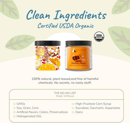 kin+kind Probiotics for Dogs - Digestive Health Support with Prebiotics & Fiber Powder - Cat and Dog Vitamins and Supplements for Gut Health, Healthy Poops & Immune Support - Made in USA - 3 x 4 oz
