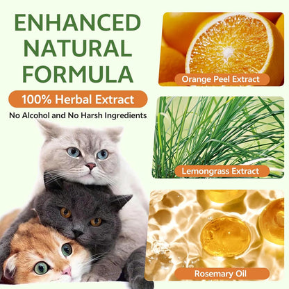 Natural Cat Deterrent Spray, 200ML Kitten Cat Repellent Spray Anti-Scratch for Furniture, Sofas, Curtains, Plants, Non-Toxic, Non-Alcohol Behavior Training Aid for Indoor & Outdoor