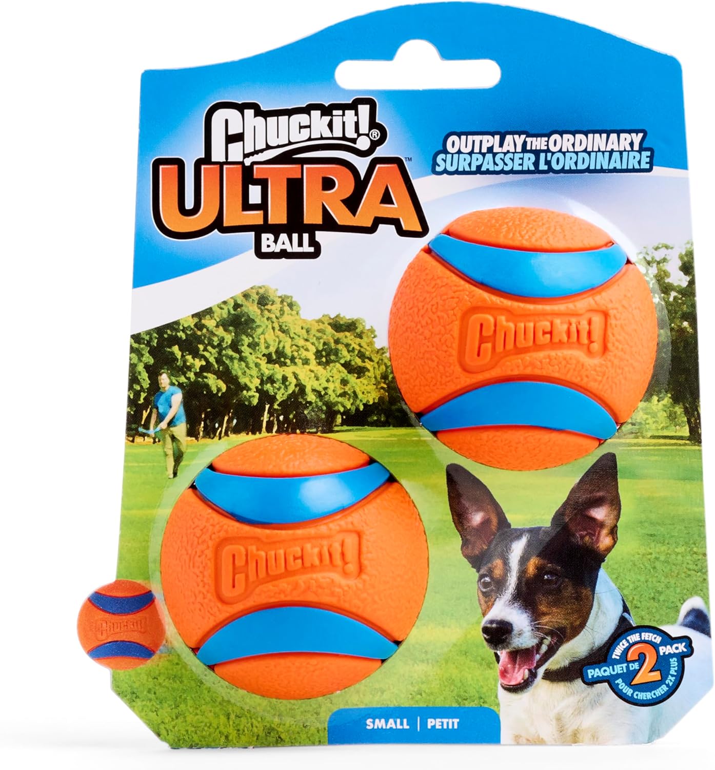 Chuckit! Ultra Ball Dog Toy, Balls for Dogs to Fetch, Durable Rubber, Small 2-inch, Pack of 2