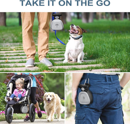 Pooper Scooper, Expandable Pet Poop Picker, Portable Dog Pooper Scooper for Small and Large Dogs, Waste Bag Storage Compartment, 6 Roll of Trash Bag