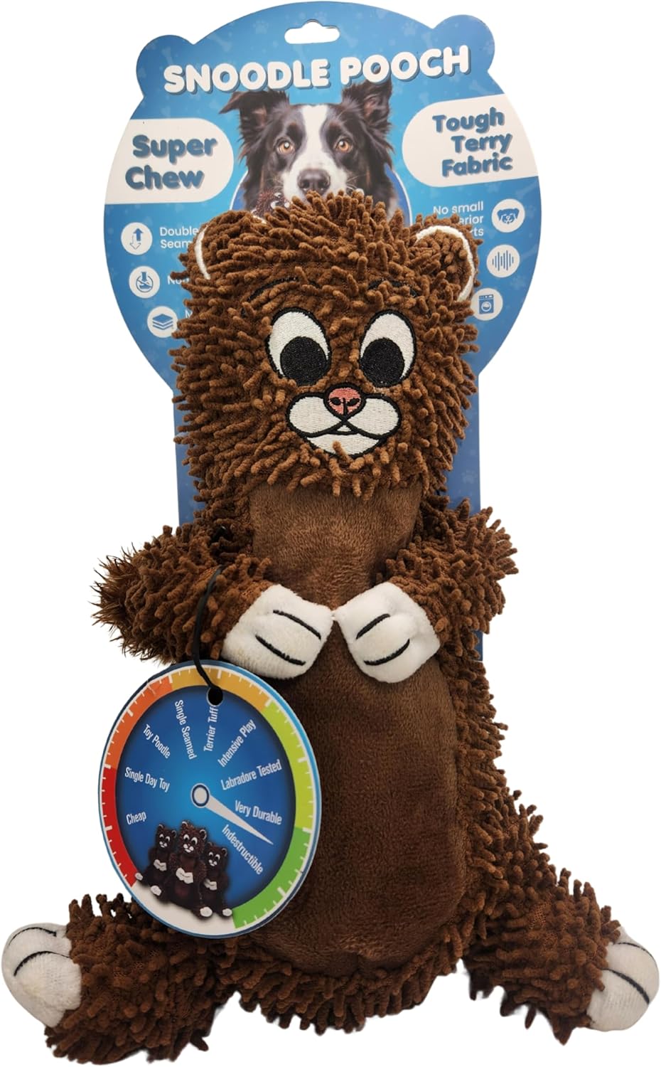 SNOODLE Tough Dog Chew Toy – Indestructible Fabric for Aggressive Chewers – Interactive Pet Toys & Puppy Teething Toys – Long Lasting Dog Chews – Small Dog Toys & Durable Puppy Chew Toys