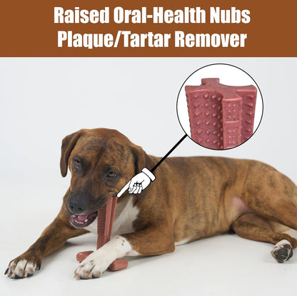 SPOT Bam-Bones Plus T Bone – Bamboo Fiber & Nylon Dog Chew Toy for Moderate to Aggressive Chewers, Durable Long Lasting & Non-Splintering, Beef Flavor Toy for Adult Dogs & Puppies Under 60 lbs, 6 in