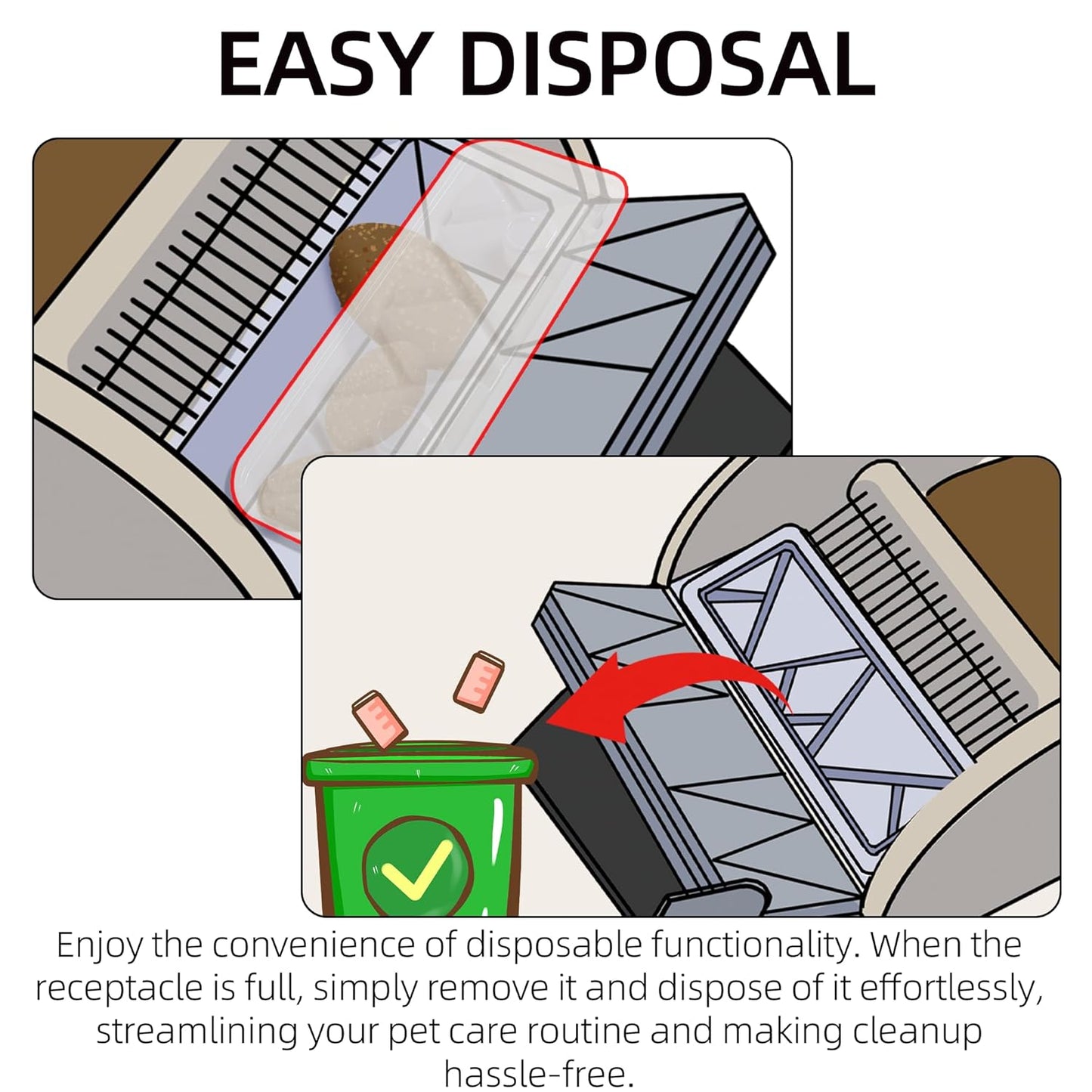 20-Pack Litter Box Waste Receptacles Compatible with Littermaid 1St/2nd Edition Automatic Cat Litter Box, Disposable Waste Receptacles for Littermaid, Convenient & Odor-Free Disposal