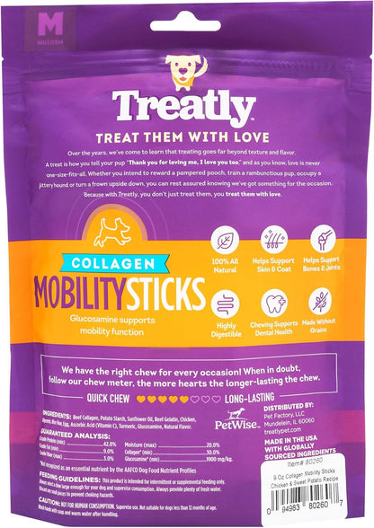 Collagen Smart Sticks Dog Treats - Chicken & Sweet Potato Flavor, 9oz/1 Pack