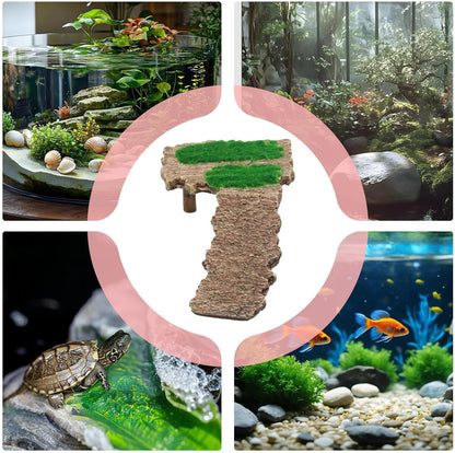 Turtle Ramp | Turtle Resting Terrace Basking Area - Non-Slip Dock Climbing Ladder, Resting Place Pet Supplies Landscape Decor for Reptile, Aquarium Accessories