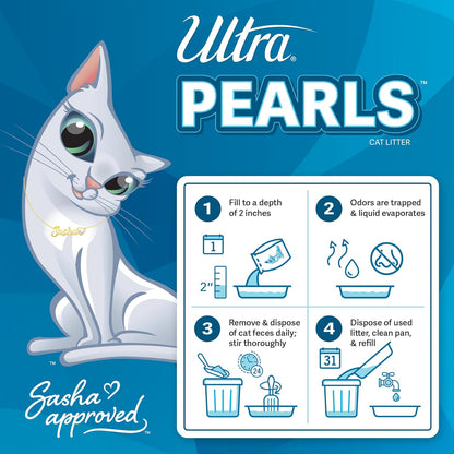 Ultra Pearls Cat Litter - 99.9% Dust Free, Low Tracking, Soft on Paws, Fragrance Free - 5 Lbs.