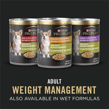 Purina Pro Plan Adult 7 Plus Weight Management Shredded Blend Chicken and Rice Formula Senior Dog Food - 18 lb. Bag