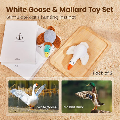 Potaroma Birds Cat Toys, 2 Pack Catnip Toys Soft Durable, Crinkle Sound Kicker Toys for Interactive Indoor Kitten Exercise 6.5 Inches for All Breeds