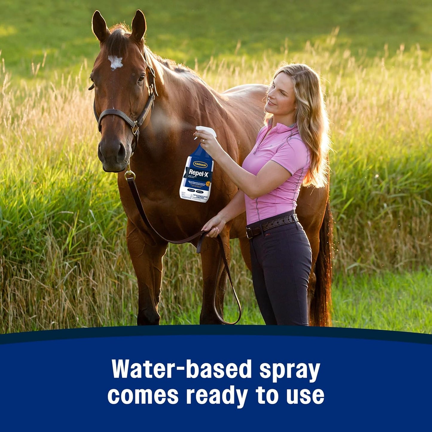 Farnam Repel-X Insecticide & Repellent Water-based Fly Spray for Horses, Dogs and Premises, 32 Ounces