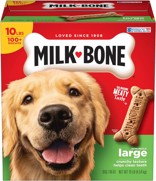 Milk-Bone Original Dog Treats Biscuits for Large Dogs, 10 Pounds (Packaging May Vary)