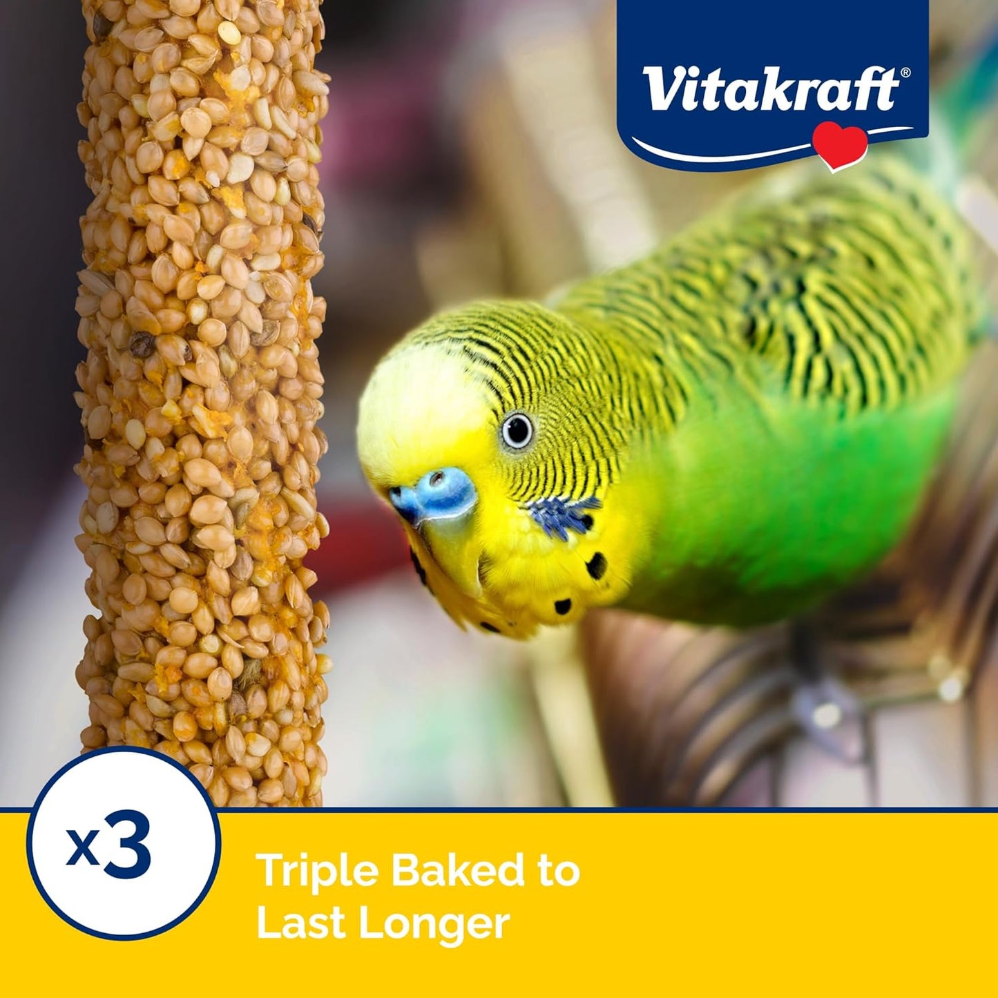 Vitakraft Crunch Sticks Rabbit Treat Carrot and Honey Flavor with Natural Grains and Honey Enriched with Essential Nutrients Baked On Wooden Stick to Encourage Chewing and Long Lasting Enjoyment