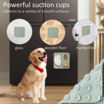 Lick Mat for Dogs Cats(2pcs, Small, 5.9") Easy Clean Silicone Licking Pad Slow Feeder for Pets with Suction Cups, Enrichment Accessories Anxiety Boredom Relief, Keep Them Busy for Bathing