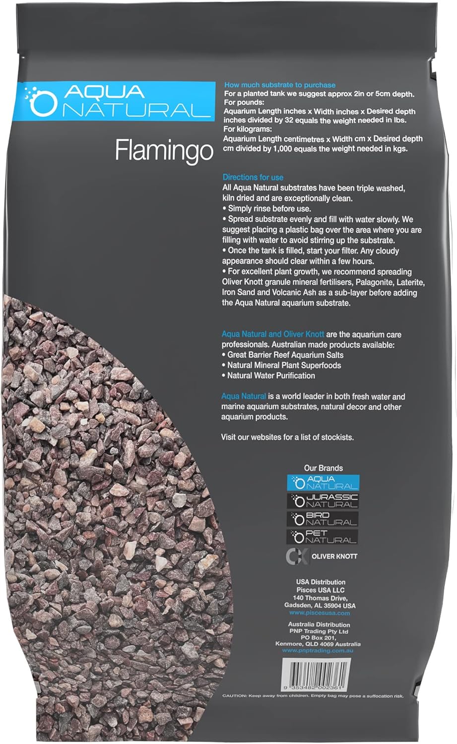 Aqua Natural Flamingo 10lb Gravel Substrate for aquascaping, Aquariums, vivariums and terrariums 4-6mm, Rose Pink