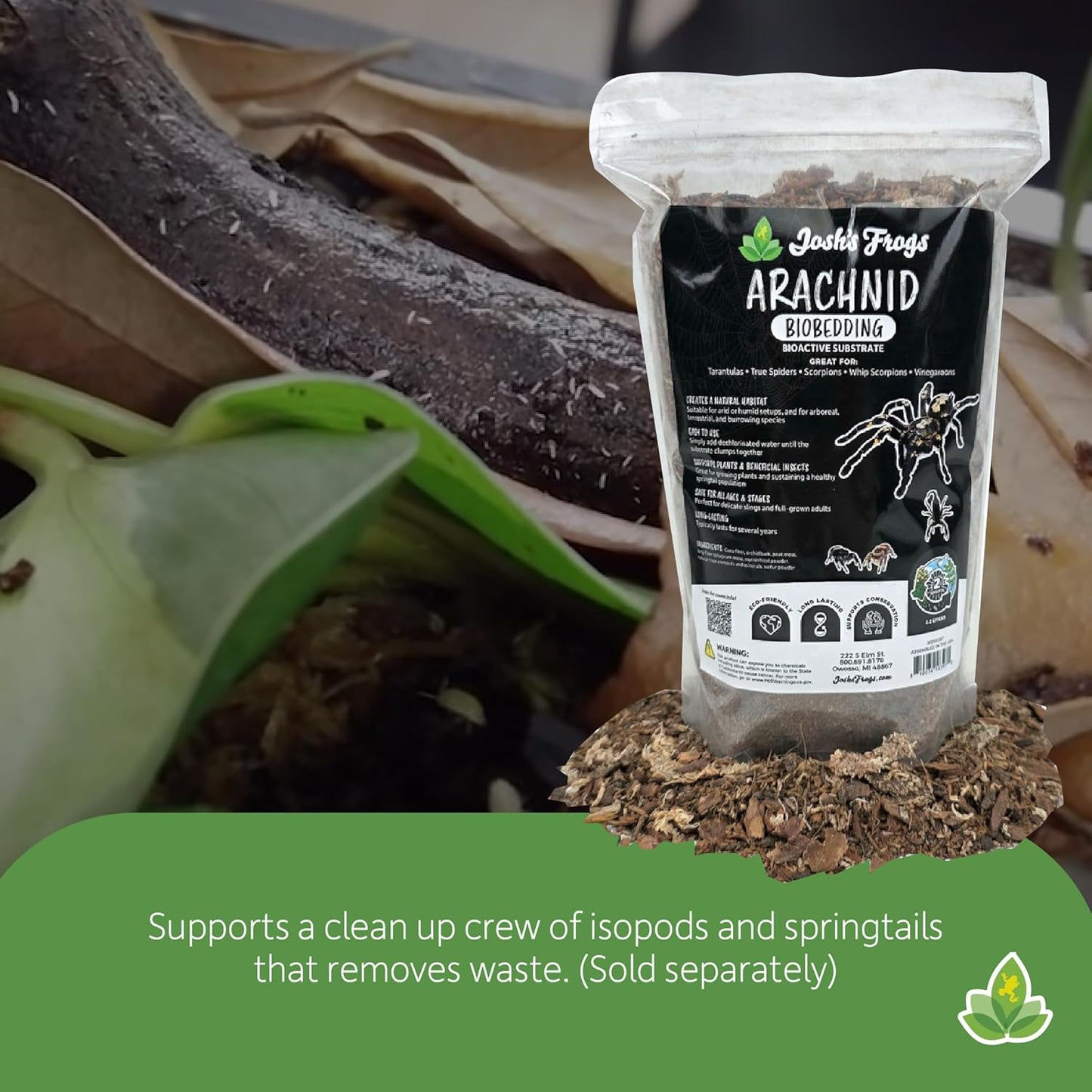 Josh's Frogs Arachnid BioBedding Bioactive Substrate (2 Quart)