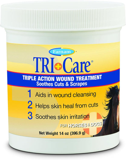 Farnam Triple Action Wound Treatment | For Horses, Ponies and Dogs | 14 oz