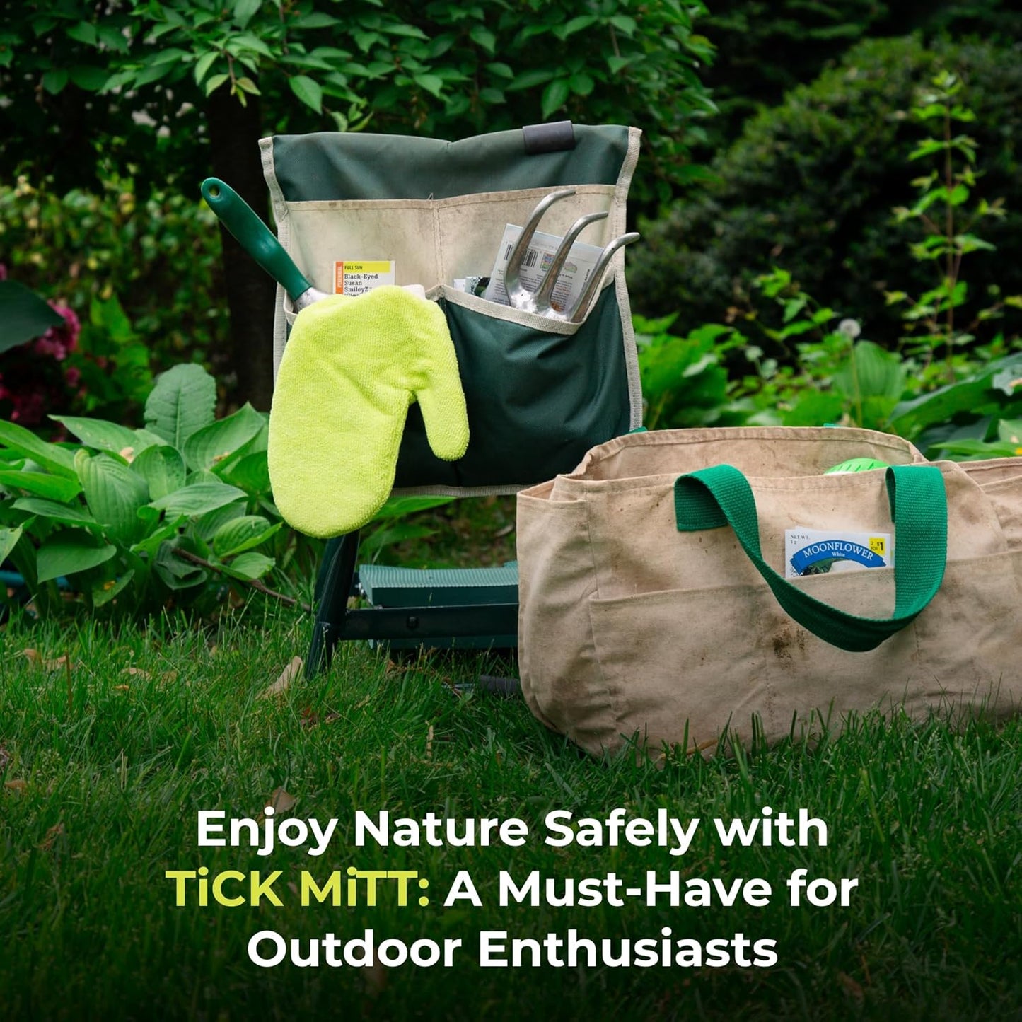 TiCK MiTT Yellow Tick Removal Glove for Humans & Pets - Safely Remove Ticks Effortlessly, Chemical-Free, Durable, Portable Tick Management Tool for Outdoor Adventures & Everyday Use