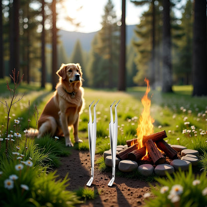 2Pcs Silver Stainless Steel Tick Tweezers Dual Tipped Tick Remover Tool First Aid Tweezers Tick Killer Tweezer for Human Dogs Cats Tick Remover Tools Flea and Tick Control