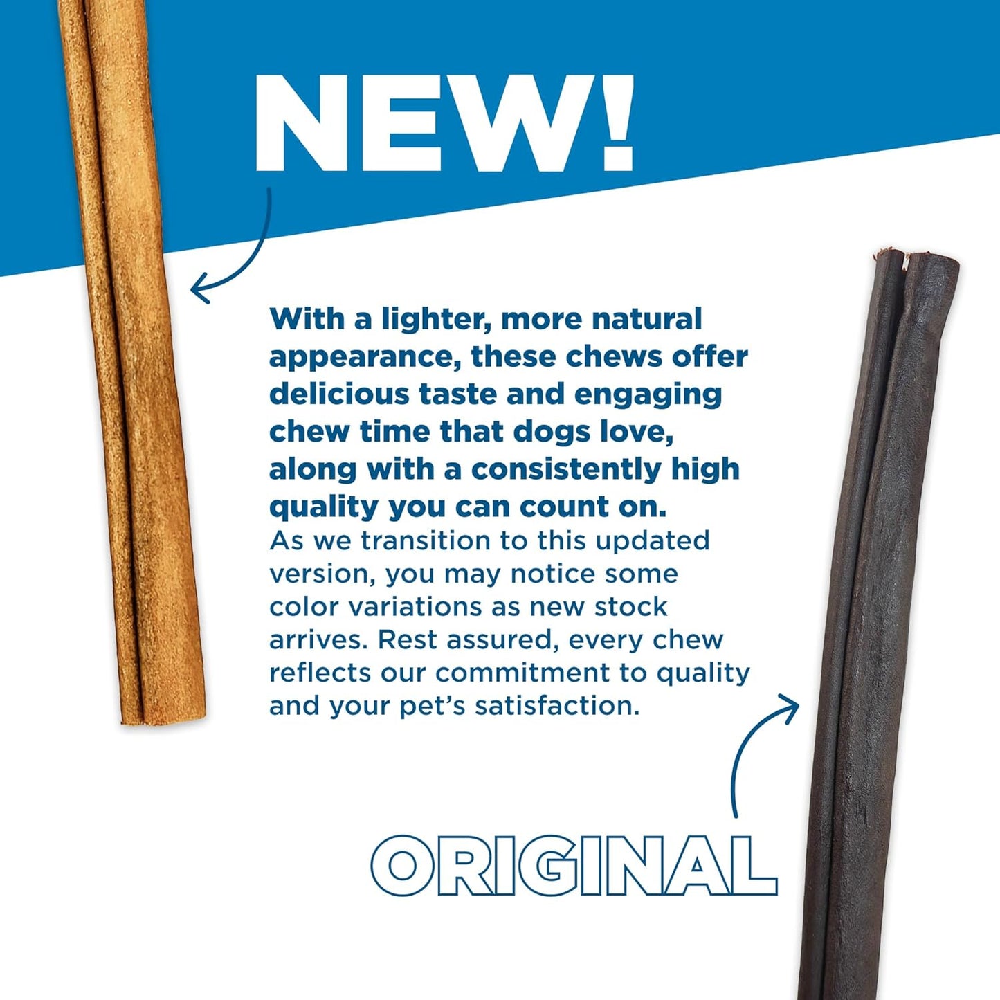 Best Bully Sticks 12 Inch Natural Collagen Sticks for Dogs - 5 Count (Pack of 1) - Long-Lasting, Rawhide Free, Beef Treat