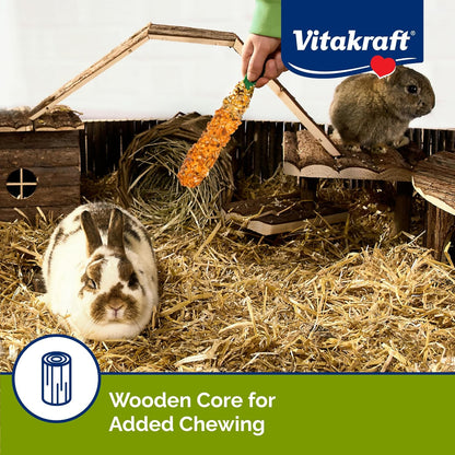 Vitakraft Crunch Sticks Rabbit Treat - Carrot and Honey - Rabbit Chew Sticks (Wild Berry & Honey)