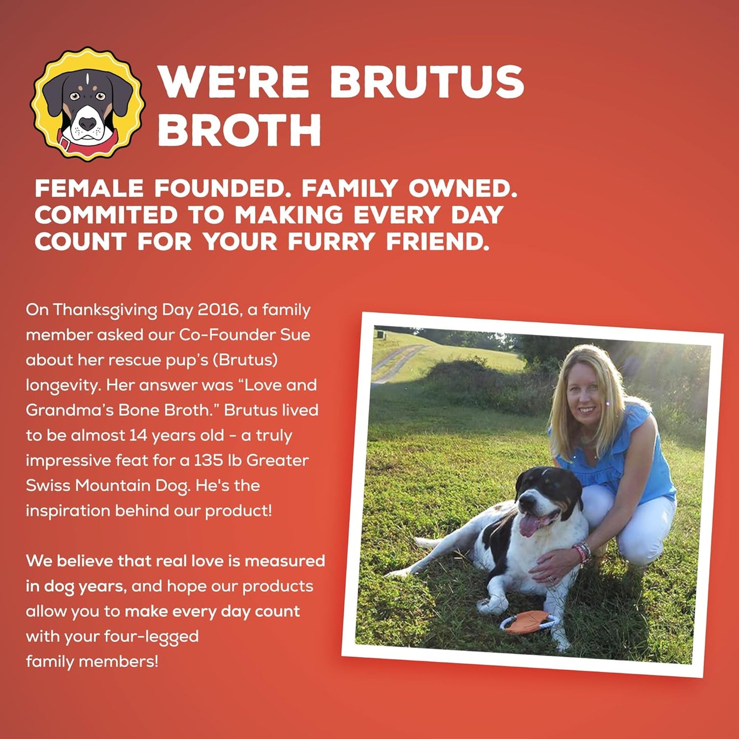 Brutus Bone Broth Bundle Pack - Chicken Biscuits Dog Treats, Pack of 2 (8oz) and Bone Broth Powder, Pack of 5 (6g) - All Natural with Glucosamine, Chondroitin & Turmeric