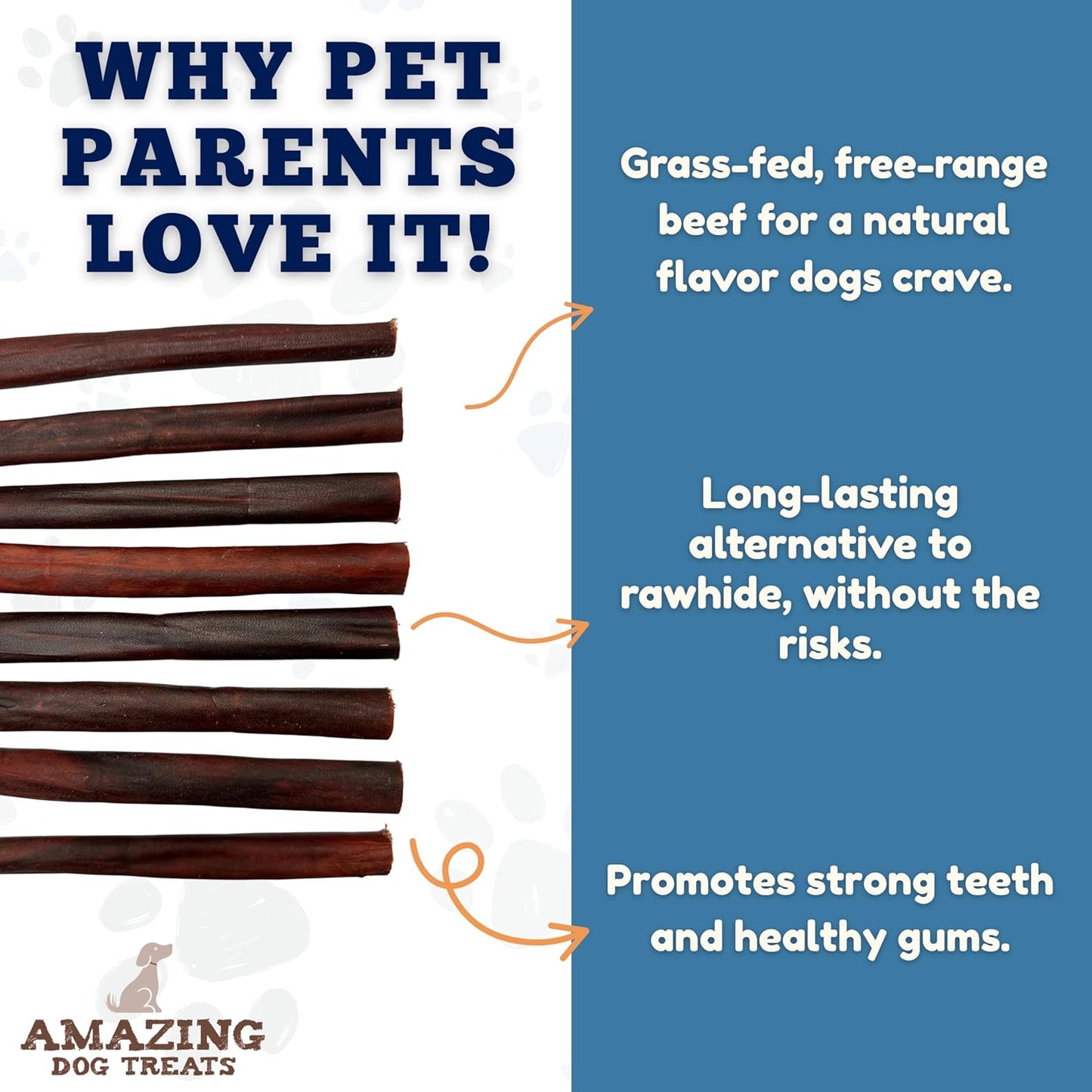 Amazing Dog Treats 6 Inch Collagen Stick - (50 Count)- Collagen Sticks for Dogs - No Hide Dog Bones