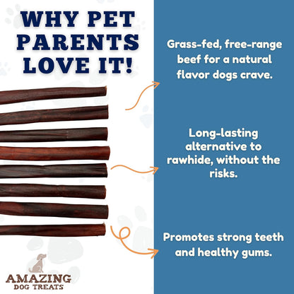 Amazing Dog Treats 6 Inch Collagen Stick - (50 Count)- Collagen Sticks for Dogs - No Hide Dog Bones