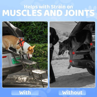 Dog Car Steps – Portable Non-Slip Pet Stairs for High Cars, SUVs & Trucks, Foldable Design, 200 lb Support | EOSET