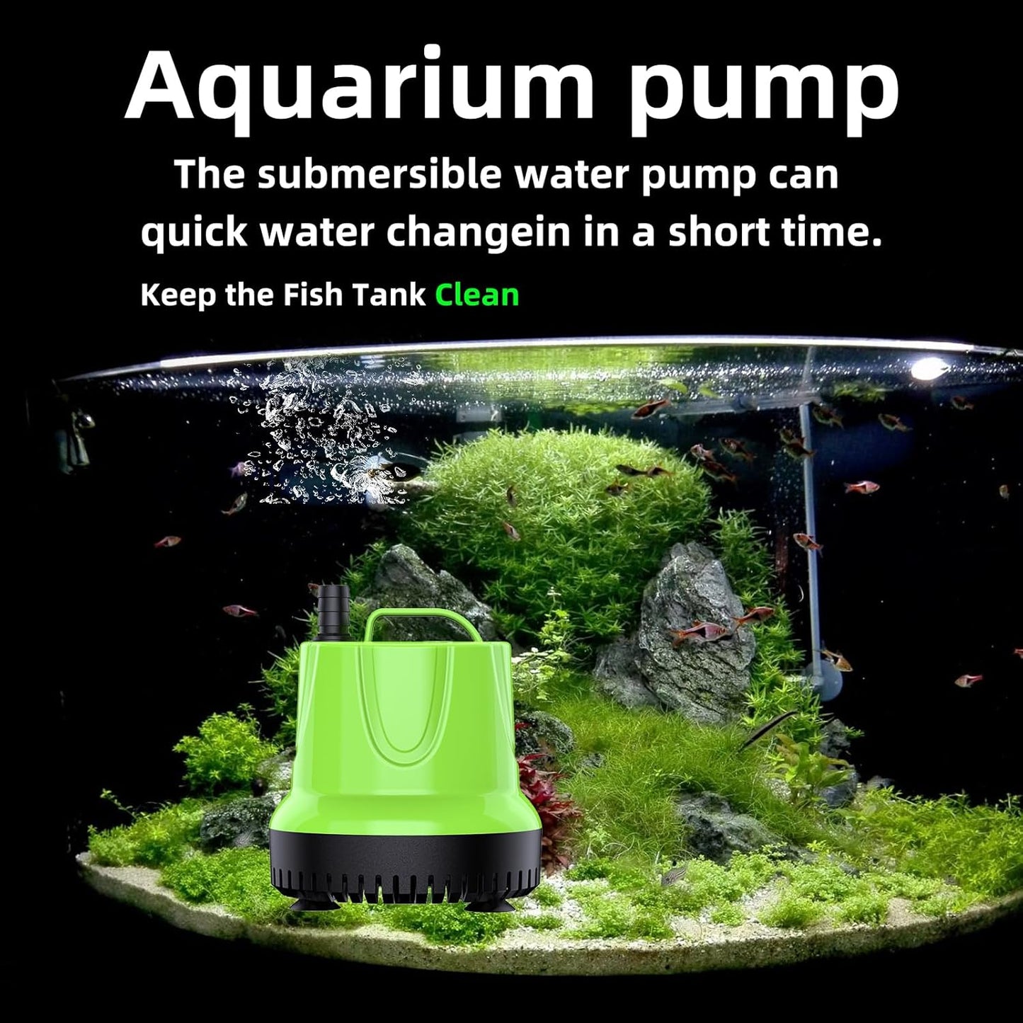 FREESEA Fountain Submersible Water Pump: 660GPH 40W Small Sump Pump - Pond Pump for Outdoor Hydroponic Statuary Waterfall Aquarium Fish Tank