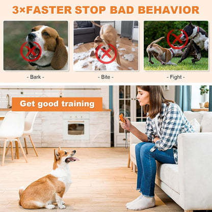 Dog Bark Deterrent Devices, Ultrasonic Anti Barking Device for Dogs, Up to 50FT Long Range Rechargeable Bark Control Safe for Dogs & Human Portable Indoor Outdoor, Dog Training & Behavior Aids