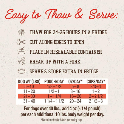 Stella & Chewy's FreshMade Frozen Fresh Grain-Free Gobblin' Good Dog Food, 16-oz pouch (Pack of 4)