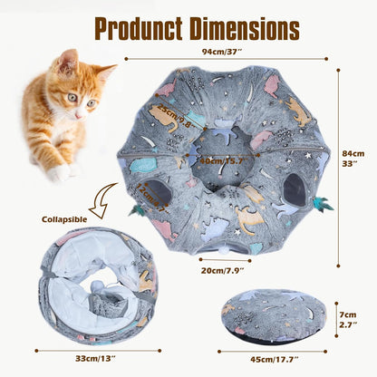 Cat Cave for Puppy and Kitty,Cat Tunnel Bed,Cat Toys for Indoor