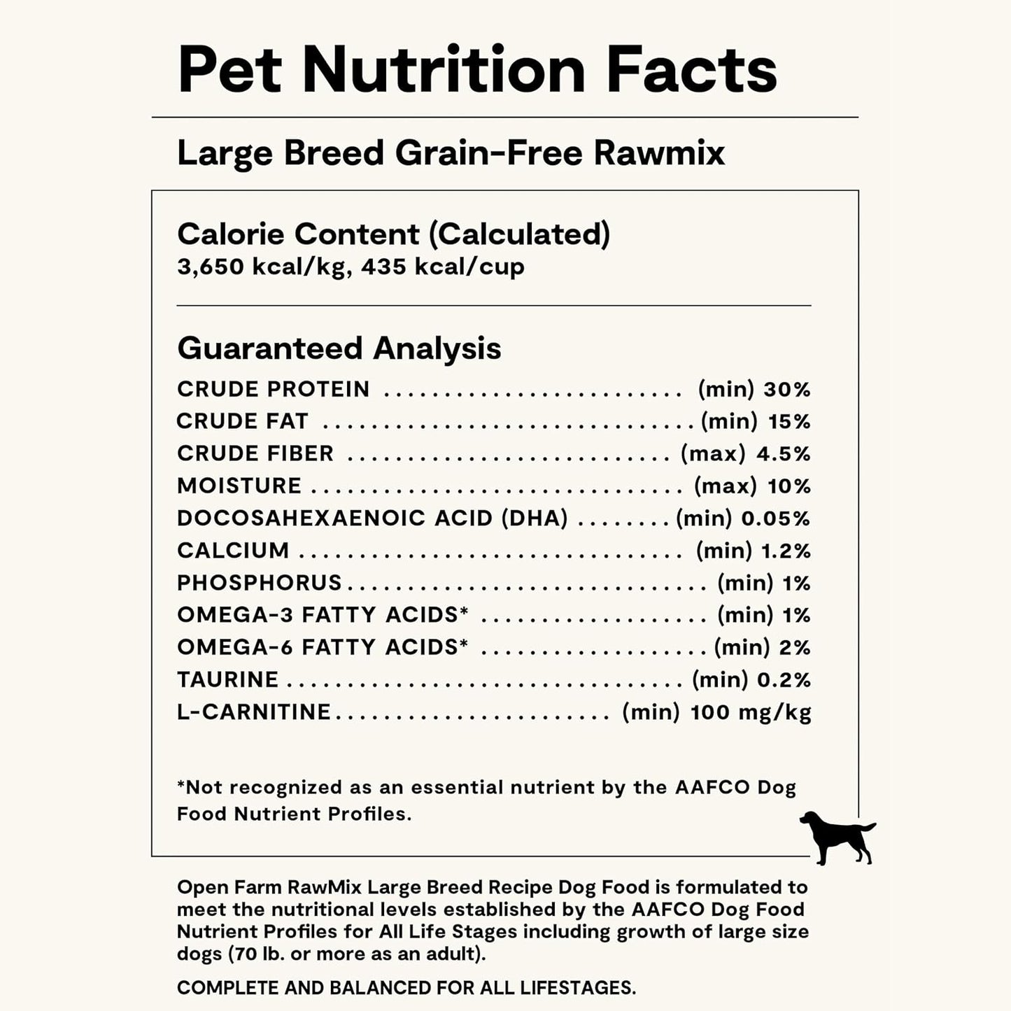 Open Farm, RawMix Grain-Free Dry Dog Food for Large Breeds, Protein-Packed Kibble Coated in Bone Broth with Freeze Dried Raw Chunks, Salmon Chicken & Turkey, Large Breed Recipe, 20lb Bag