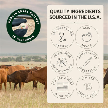 Tally's Ranch Freeze-Dried Raw Chicken Dog Food – 2lb Bag – High-Protein, Vet-Formulated, All-Natural, Complete & Balanced – Made in USA – Whole Food Ingredients