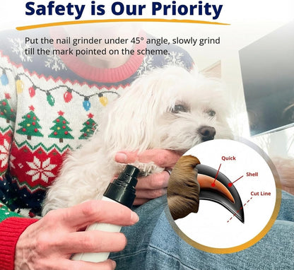 Silent Groom Pro Pet Nail Grinder | Whisper Quiet Claw Trimmer for Dogs, Cats and Other Animals | Safe & Stress Free Nail Grooming, Ideal for Sensitive Dogs of All Breeds & Sizes