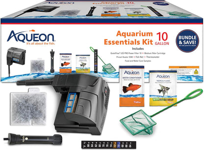 Aqueon Fish Tank Aquarium Essentials Starter Kit for 10 Gallon Tanks
