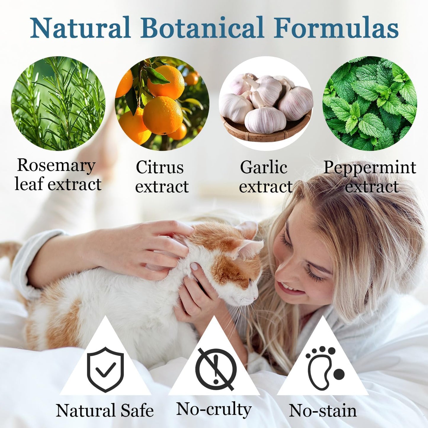 Cat Deterrent Spray Natural Safe Cat Repellent Indoor & Outdoor, Effective Training Aid, Anti-Scratch Deterrent for Furniture, Sofas, Rugs, Citrus cat Deterrent Spray Non-Toxic