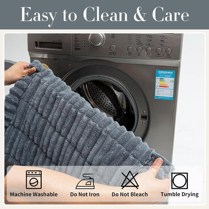 Sofa Couch Cover, Sofa Covers for Dogs Washable, Non-Slip Striped Sofa Slipcovers for Sectional Sofa, Sofa Cover Furniture Protector for L Shaped(1pc, Dark Grey, 24.8"×54")