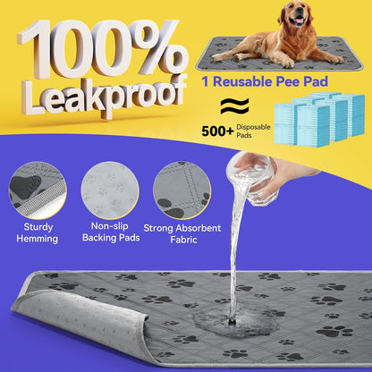 Dog Grass Pad with Tray Large, 35" x 24" Stainless Steel Dog Litter Box with 2 Premium Grass Pads & Reusable Pee Pad - Durable, Rust-Proof, Easy Clean Dog Toilet for Large Dogs Indoor Outdoor Use