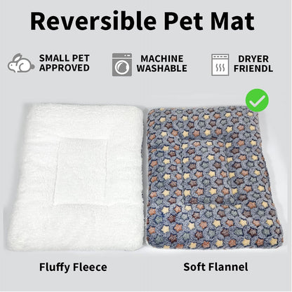 Amakunft 2 Pcs Large Guinea Pig Bed Mat, Rabbit Sleep Bed, 17.7x13.7x2 Inches, Small Animal Playpen for Bunny/Chinchilla/Hedgehog