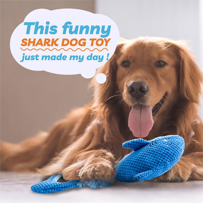 Dog Toys for Large Dogs, Squeaky Dog Toys for Aggressive Chewers, Plush Dog Chew Toys for Teething, Interactive Shark Dog Toys to Keep Them Busy Tug Of War Puppy Toys for Small,Medium,Large Breeds